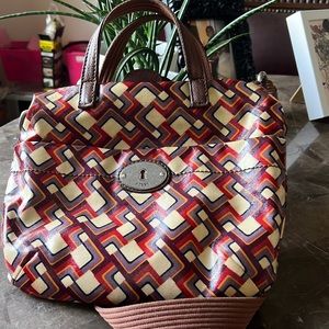 Multicolored Fossil bag